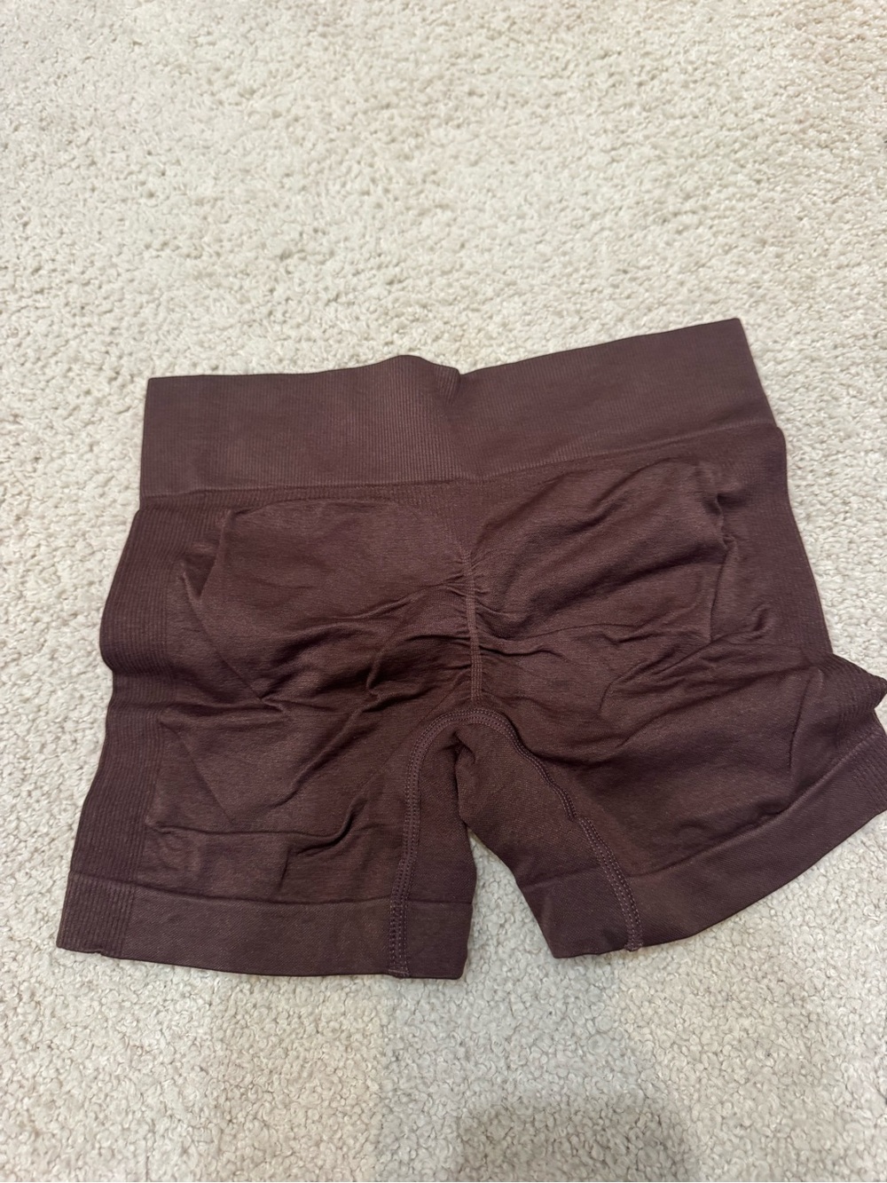 Seamless High-Waist Women’s Shorts - Brown